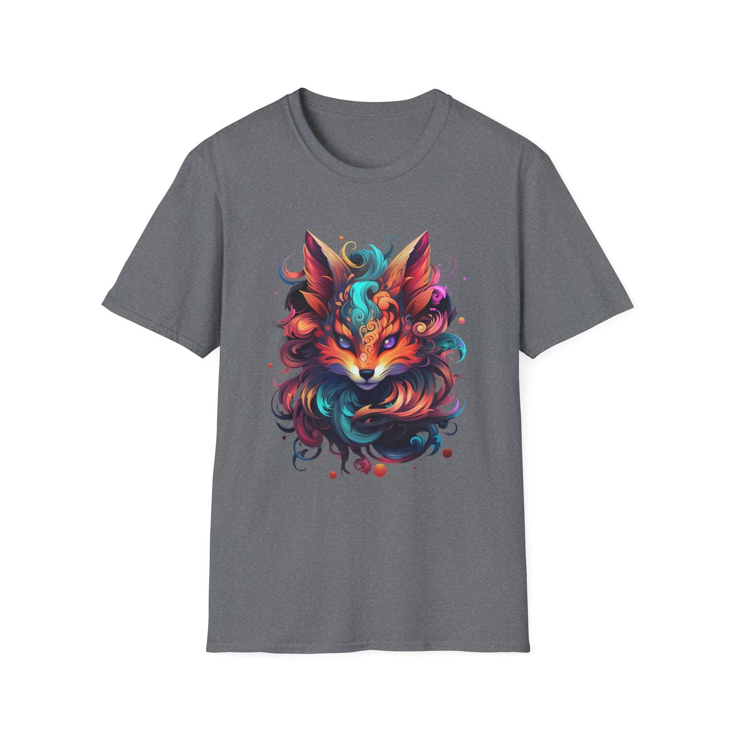 Colorful Fox Illustration Unisex T-Shirt - Vibrant Art Tee