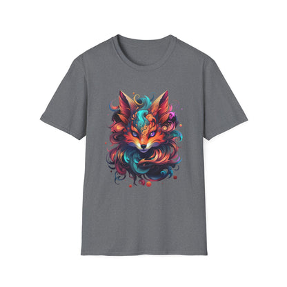 Colorful Fox Illustration Unisex T-Shirt - Vibrant Art Tee