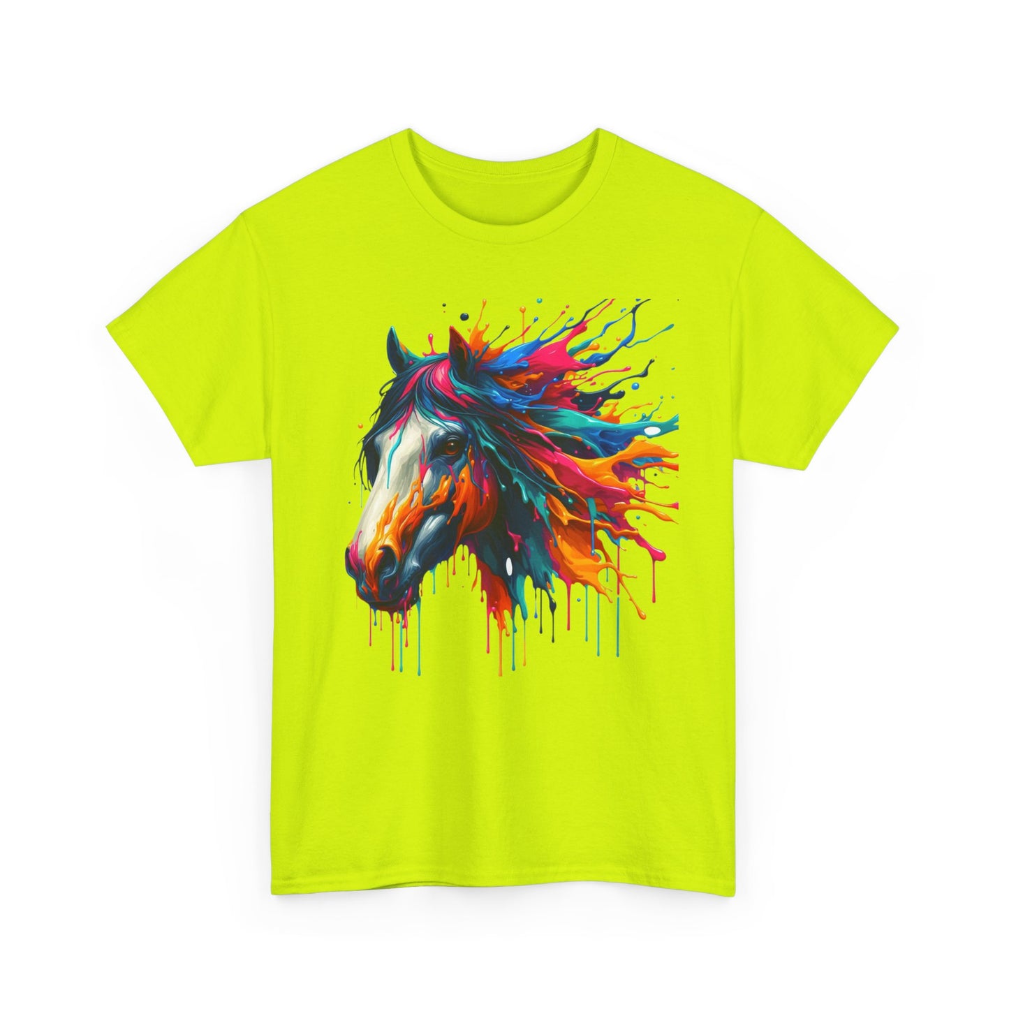 Vibrant Horse Art Unisex Heavy Cotton Tee