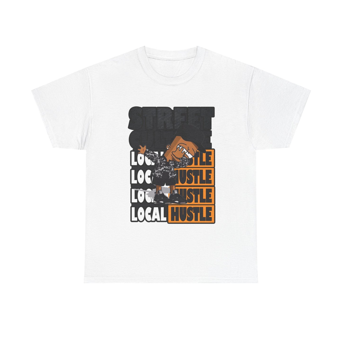Street Hustle Unisex Heavy Cotton Tee | Casual Graphic T-Shirt for Entrepreneurs
