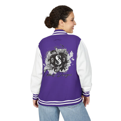 Trendy Unisex Heavyweight Letterman Jacket with Art Design