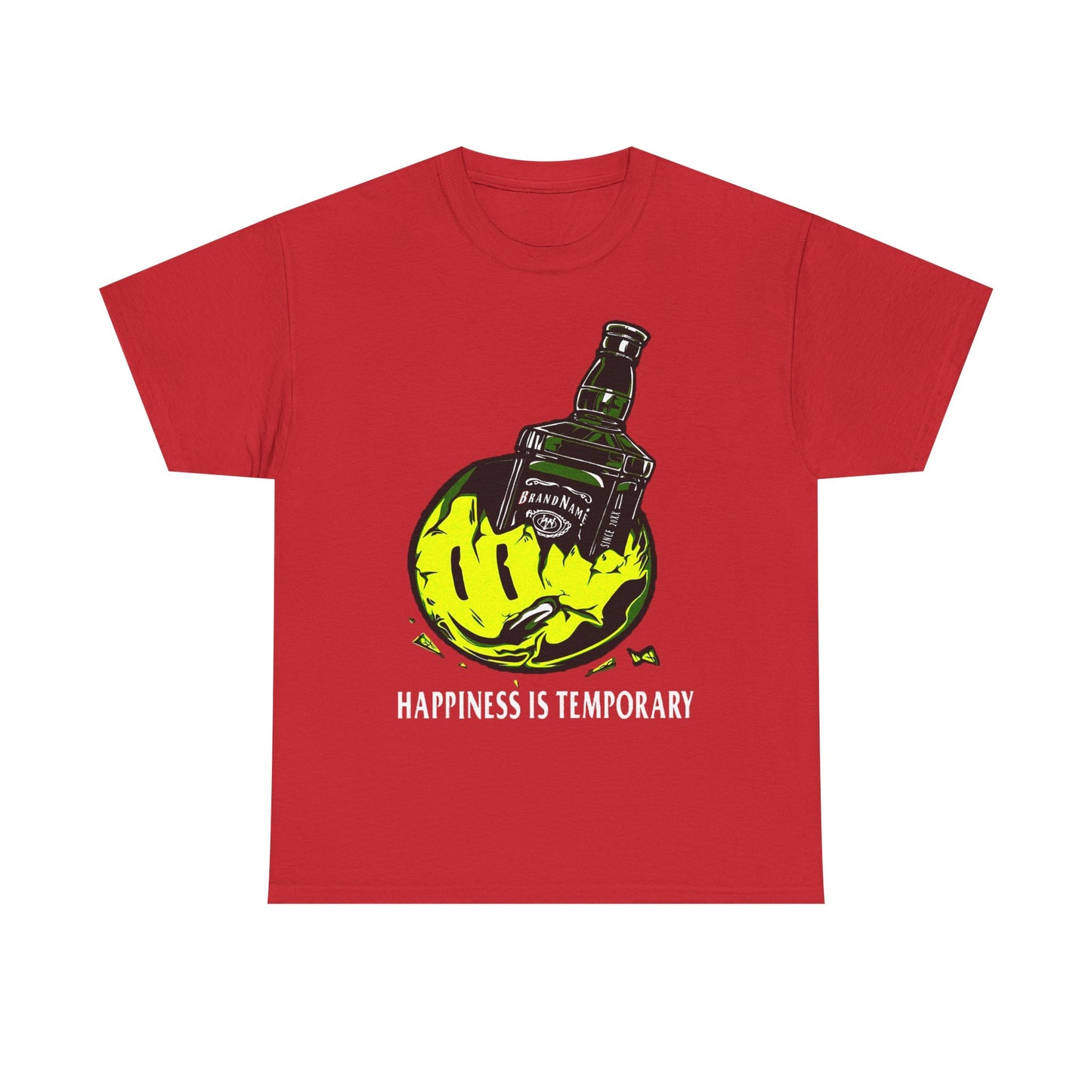 Unisex Heavy Cotton Tee - Eco-Friendly Bold Design with Bottle & Hand Graphic