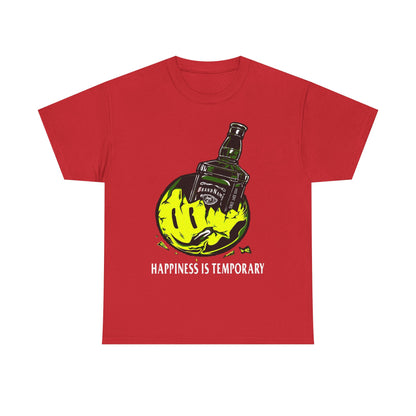 Unisex Heavy Cotton Tee - Eco-Friendly Bold Design with Bottle & Hand Graphic