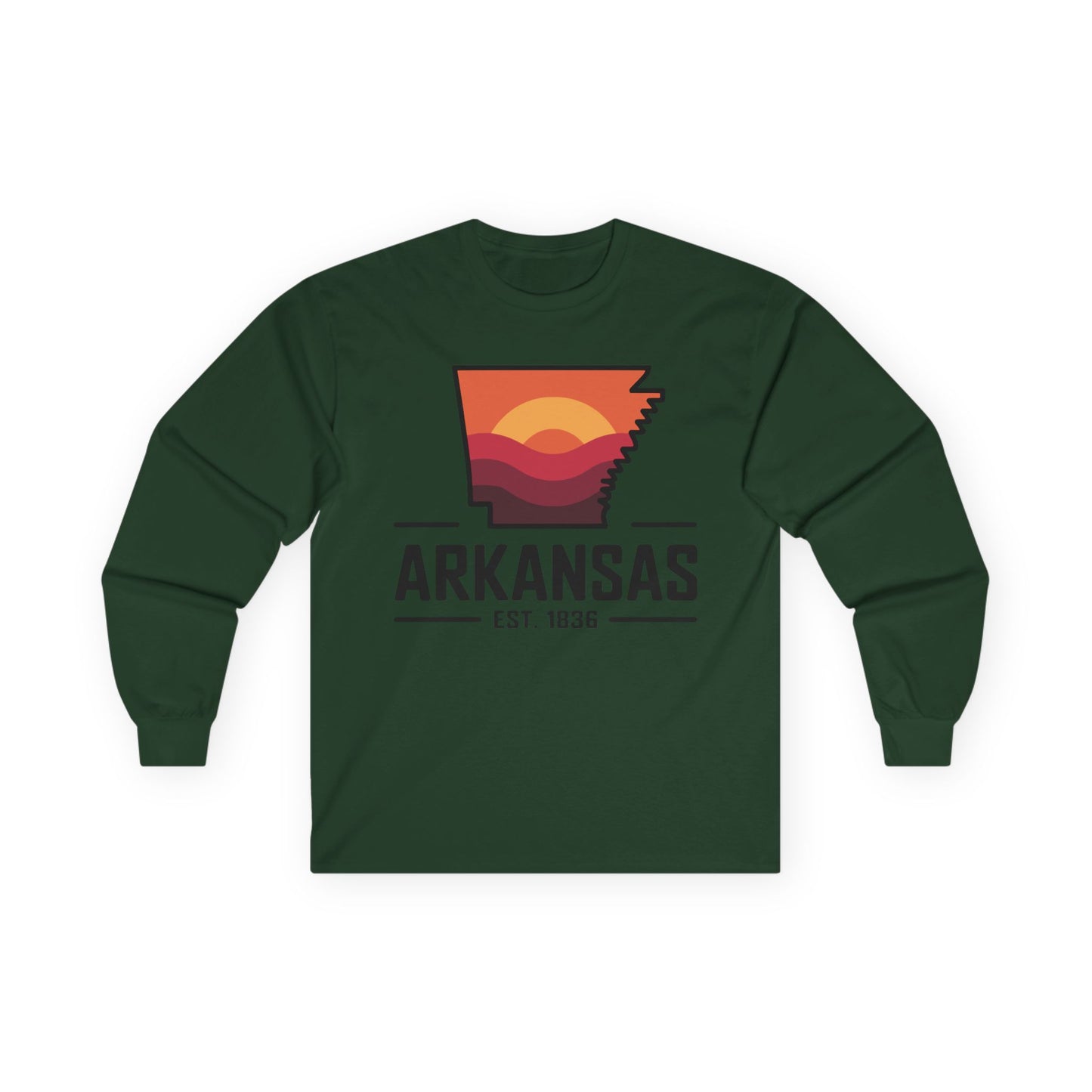 Arkansas Sunset Long Sleeve Tee — AR State Est. 1836
