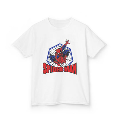 Kids Spider-Man Heavy Cotton Tee, Superhero Shirt, Marvel Tee for Boys, Birthday Gift, Comic-themed Apparel, Playwear