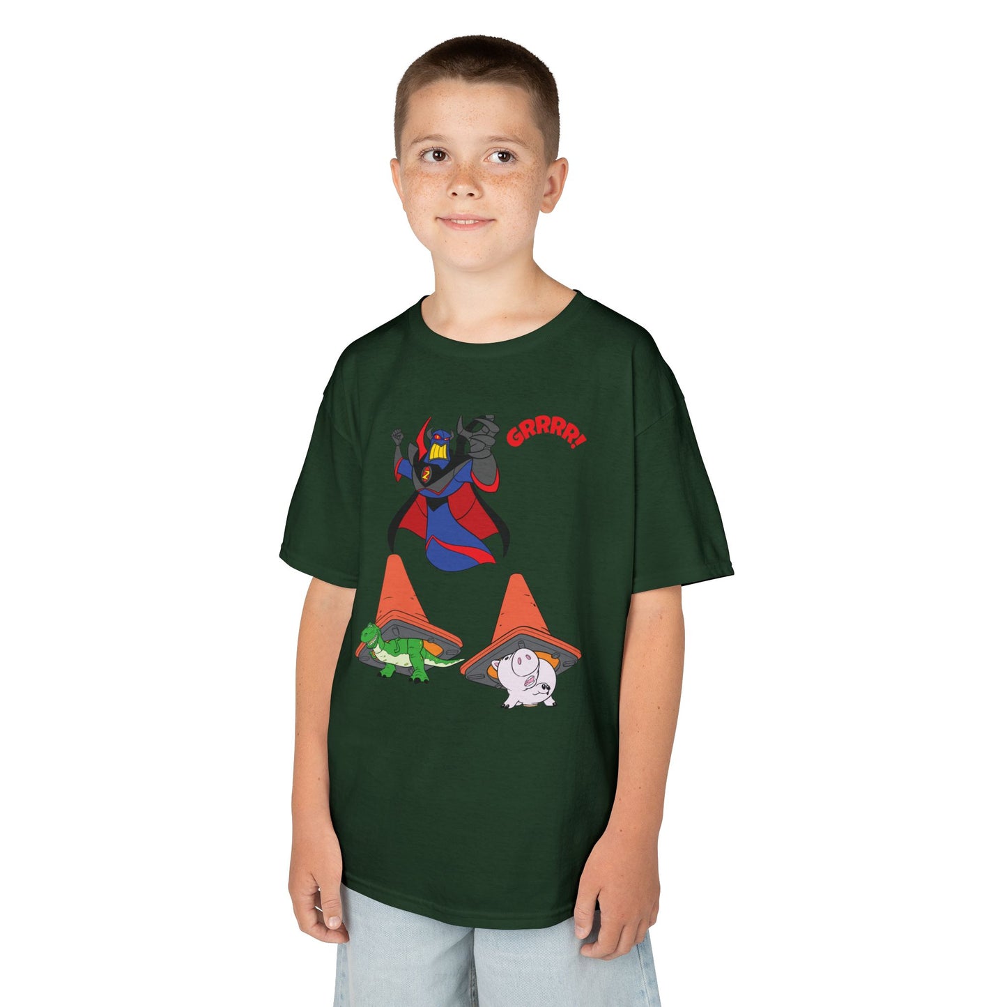 Kids Cartoon Battle Tee - Fun & Unique Grrr! Design