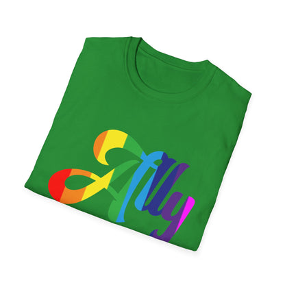 Pride Ally T-Shirt, Unisex Tee for LGBTQ+ Support, Softstyle Shirt for Everyday Wear, Gift for Allies