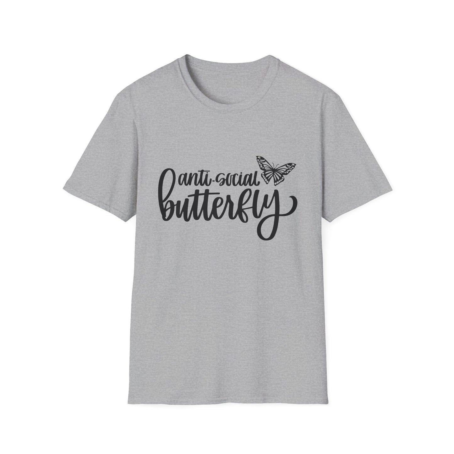 Anti-Social Butterfly Unisex Softstyle T-Shirt - Perfect for Introverts