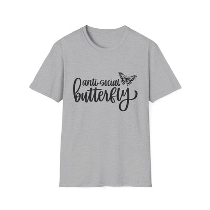 Anti-Social Butterfly Unisex Softstyle T-Shirt - Perfect for Introverts