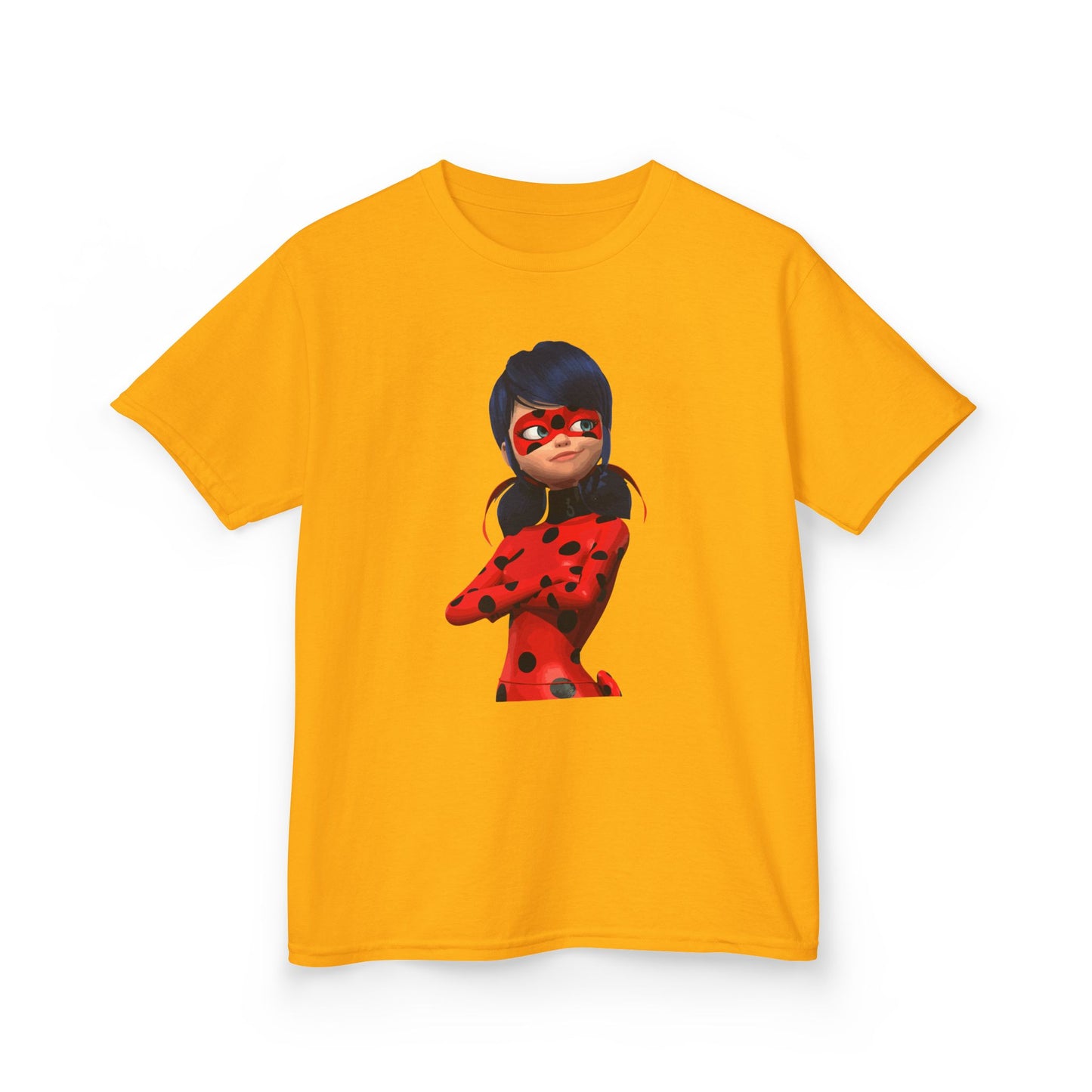 Cool Ladybug Superhero Kids Heavy Cotton Tee | Fun and Playful Design for Young Heroes