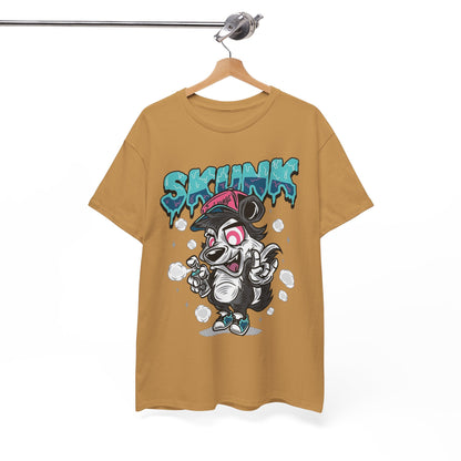 Cool Cartoon Graphic Tee - 'Skunk' Design, Unisex Heavy Cotton T-Shirt