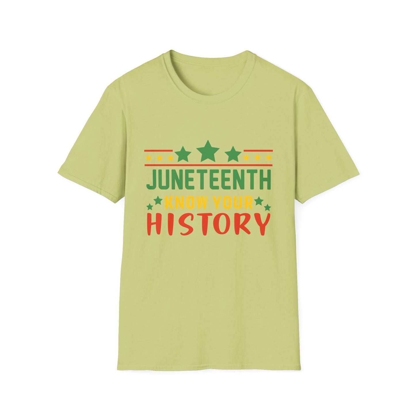 Juneteenth History T-Shirt, Unisex Softstyle Tee, Celebrate Freedom, Know Your History, Black History Month, Gift for Activists