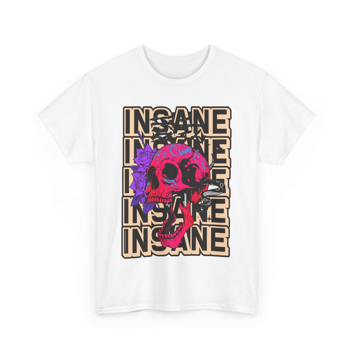 Edgy Skull Art Unisex Heavy Cotton Tee - Perfect for Alternative Fashion Lovers