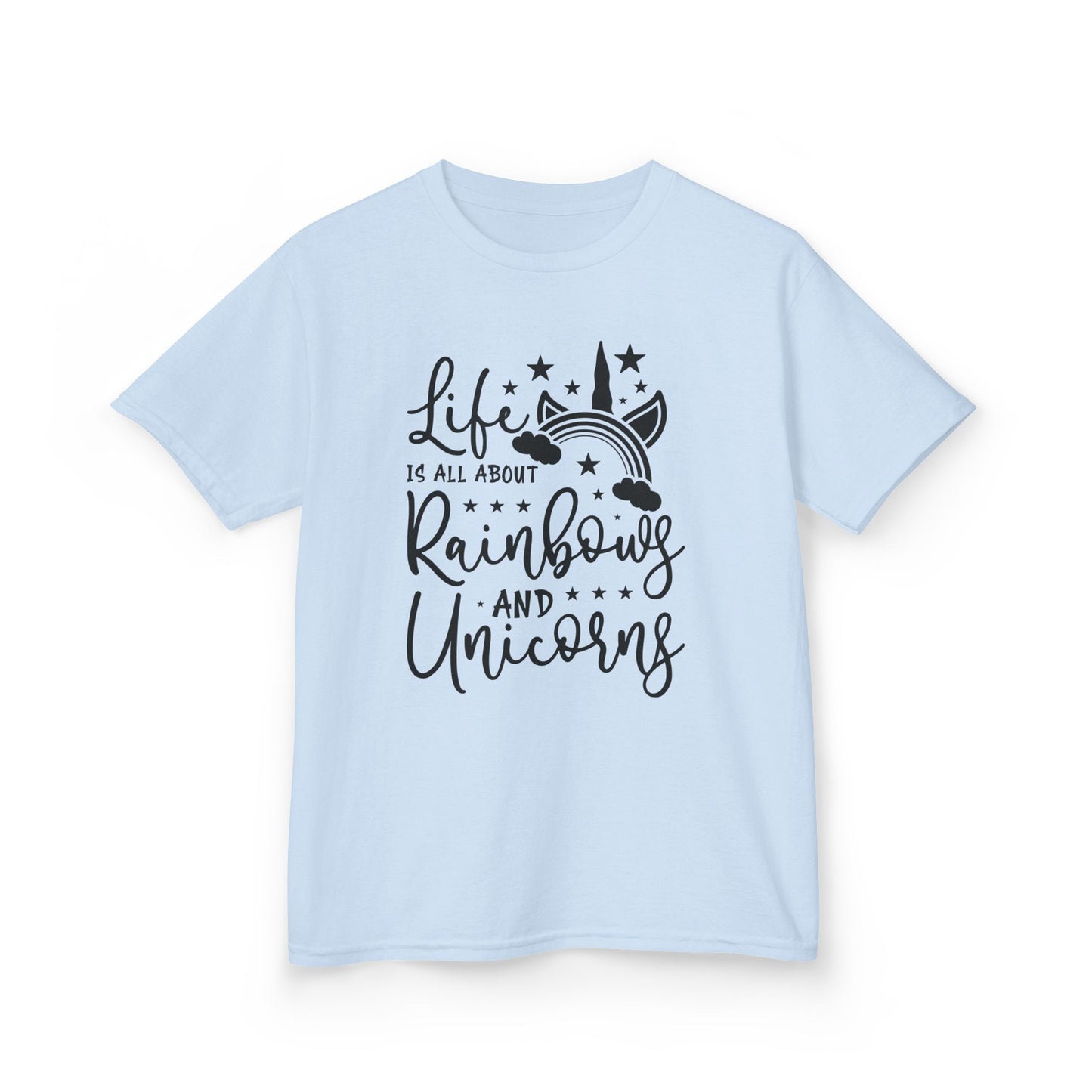 Kids Rainbow Unicorn Tee - Life is All About Fun