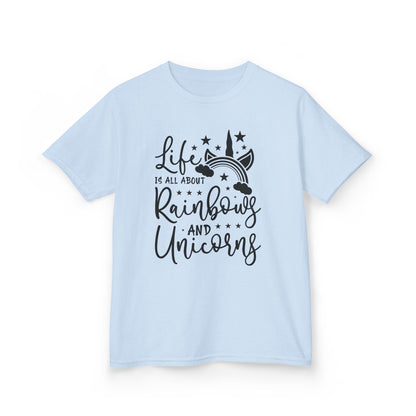 Kids Rainbow Unicorn Tee - Life is All About Fun