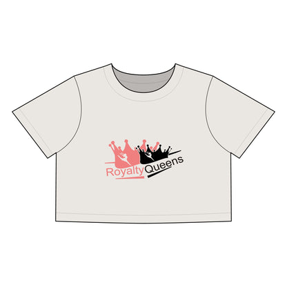 Royalty Queens Faded Crop Tee - Stylish Women's Tee for Confident Queens