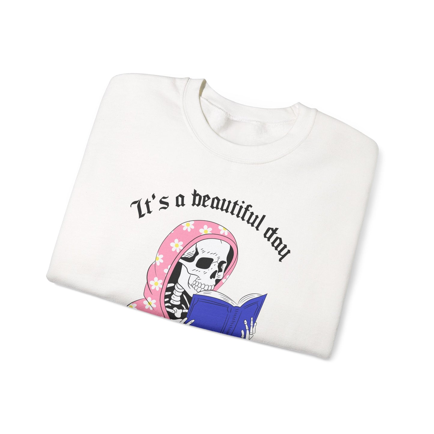 Unisex Heavy Blend™ Crewneck Sweatshirt - "It's a Beautiful Day to Leave Me Alone" Cozy Graphic
