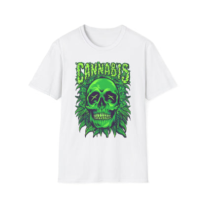 Green Skull Cannabis Unisex T-Shirt – Perfect for Stoner Culture and Everyday Wear