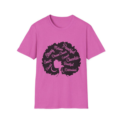 Empowering Afro-Heart Unisex T-Shirt, Celebrating Black Culture, Affirmation Tee, Gift for Her, Inspirational Shirt