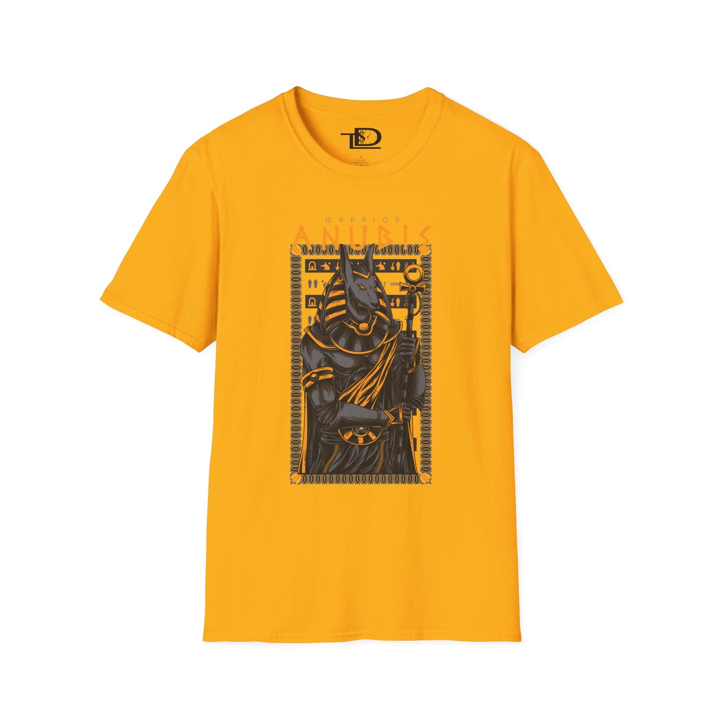Anubis Unisex Softstyle T-Shirt, Egyptian Mythology Tee, Graphic Tee, Casual Wear for Fans, Gift for Halloween or Birthdays