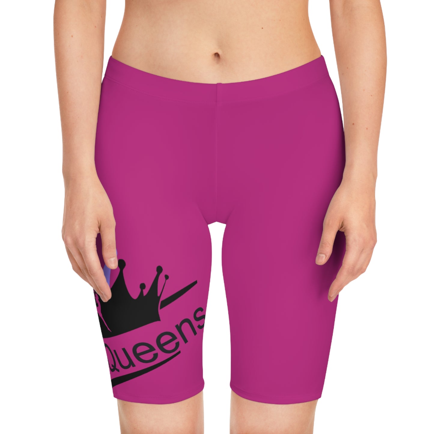 Women's Queen Bike Shorts, Stylish Cycling Fitness Shorts, Activewear, Workout Gear, Gift for Her, Summer Fashion