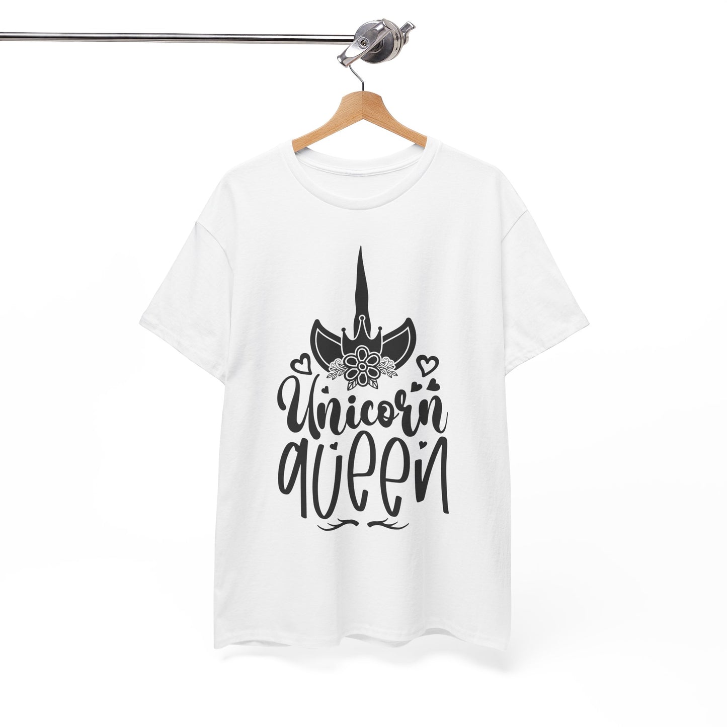 Unicorn Queen Unisex Heavy Cotton Tee - Fun and Playful Graphic T-Shirt for Unicorn Lovers
