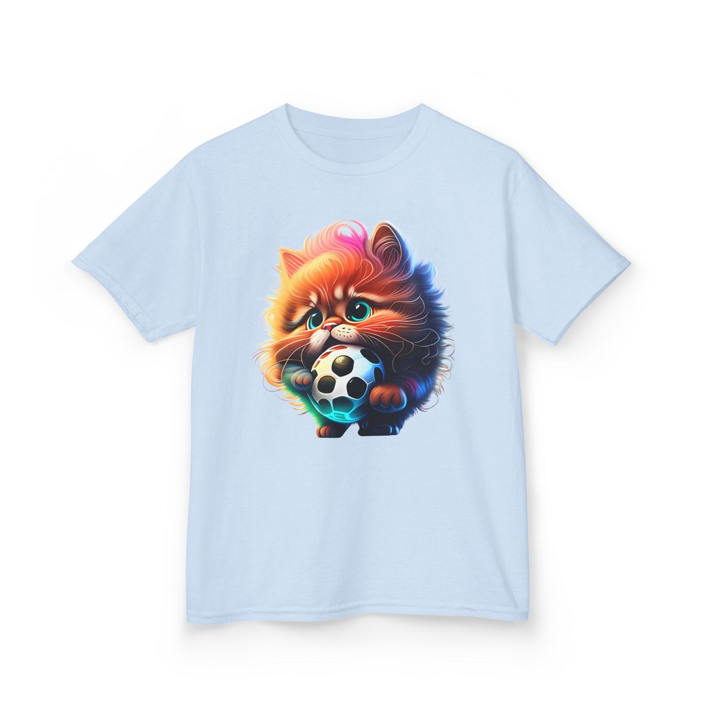 Cute kitty Soccer Kids Tee - Fun & Playful Cotton T-Shirt