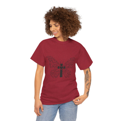Inspirational Butterfly Unisex Heavy Cotton Tee - Love and Hope Design