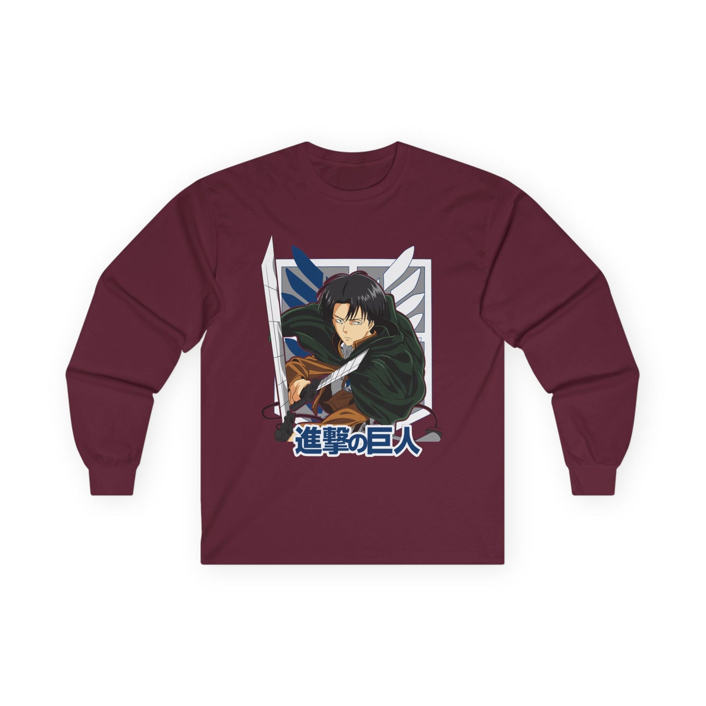 Attack on Titan Mikasa Long Sleeve Tee — Japanese Logo Anime Shirt