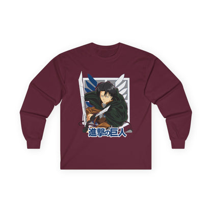 Attack on Titan Mikasa Long Sleeve Tee — Japanese Logo Anime Shirt