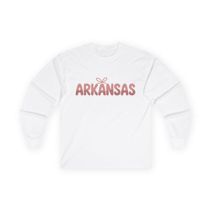 Arkansas Script Long Sleeve Tee