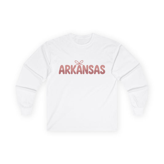 Arkansas Script Long Sleeve Tee