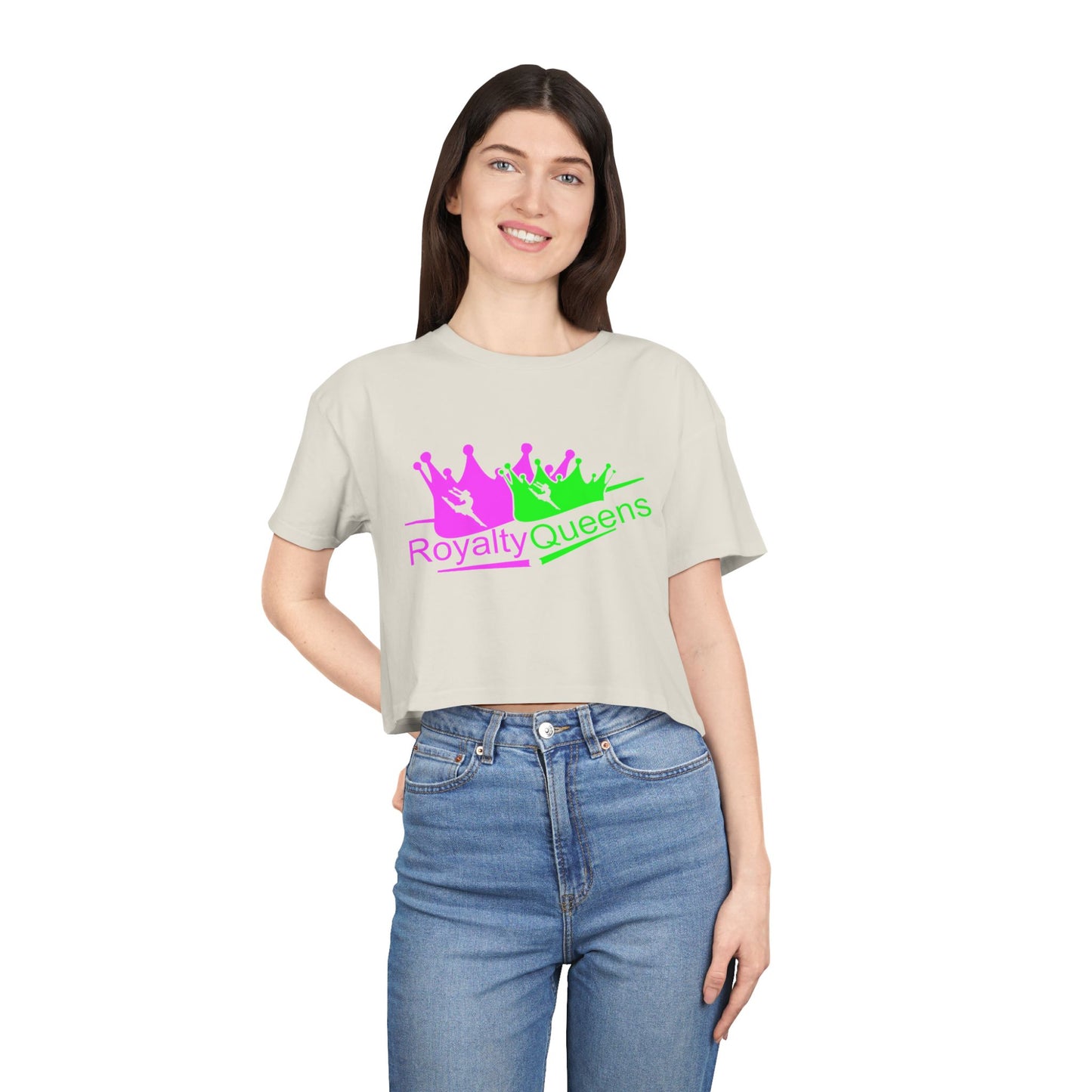 Royalty Queens Women's Crop Tee | Fun, Trendy Shirt for Celebrations, Gifts, Parties, Everyday Wear, Self-Expression