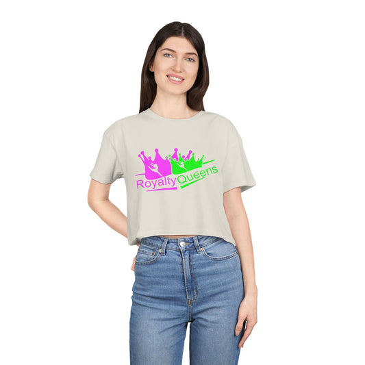 Royalty Queens Women's Crop Tee | Fun, Trendy Shirt for Celebrations, Gifts, Parties, Everyday Wear, Self-Expression