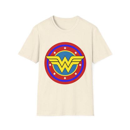 Wonder Woman Inspired Unisex Softstyle T-Shirt, Superhero Tee, Gift for Amazon Fans, Comic Con Outfit, Everyday Wear, Birthday Present