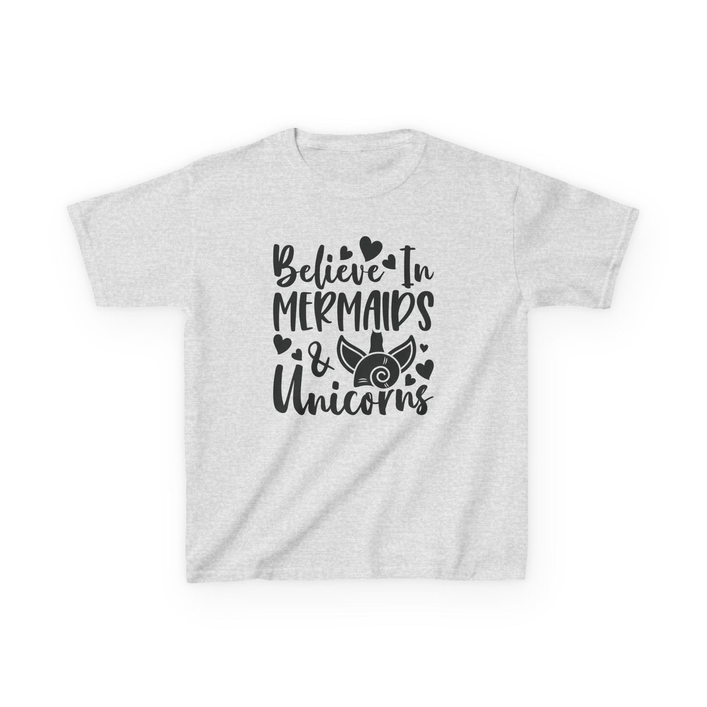 Kids Heavy Cotton™ Tee - Believe in Mermaids & Unicorns T-Shirt