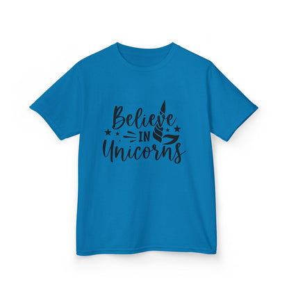 Believe in Unicorns Kids T-Shirt - Inspirational Cotton Tee for Dreamers