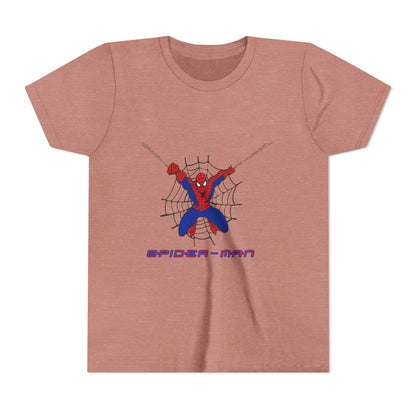 Spider-Man Youth Short Sleeve Tee - Fun Graphic Tee for Kids, Superhero Shirt, Birthday Gift, Comic Theme Apparel, Playtime Wear
