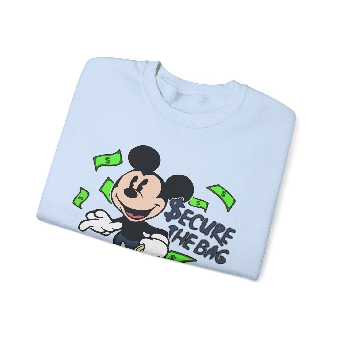 Mickey Mouse Secure the Bag Sweatshirt, Fun Crewneck, Trendy Unisex Apparel, Gift for Disney Lovers, Cozy Streetwear