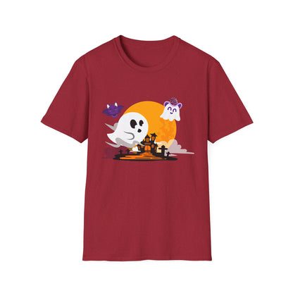 Halloween Ghost T-Shirt, Unisex Softstyle Tee, Spooky Season Shirt, Halloween Costume Top, Fall Festival Apparel