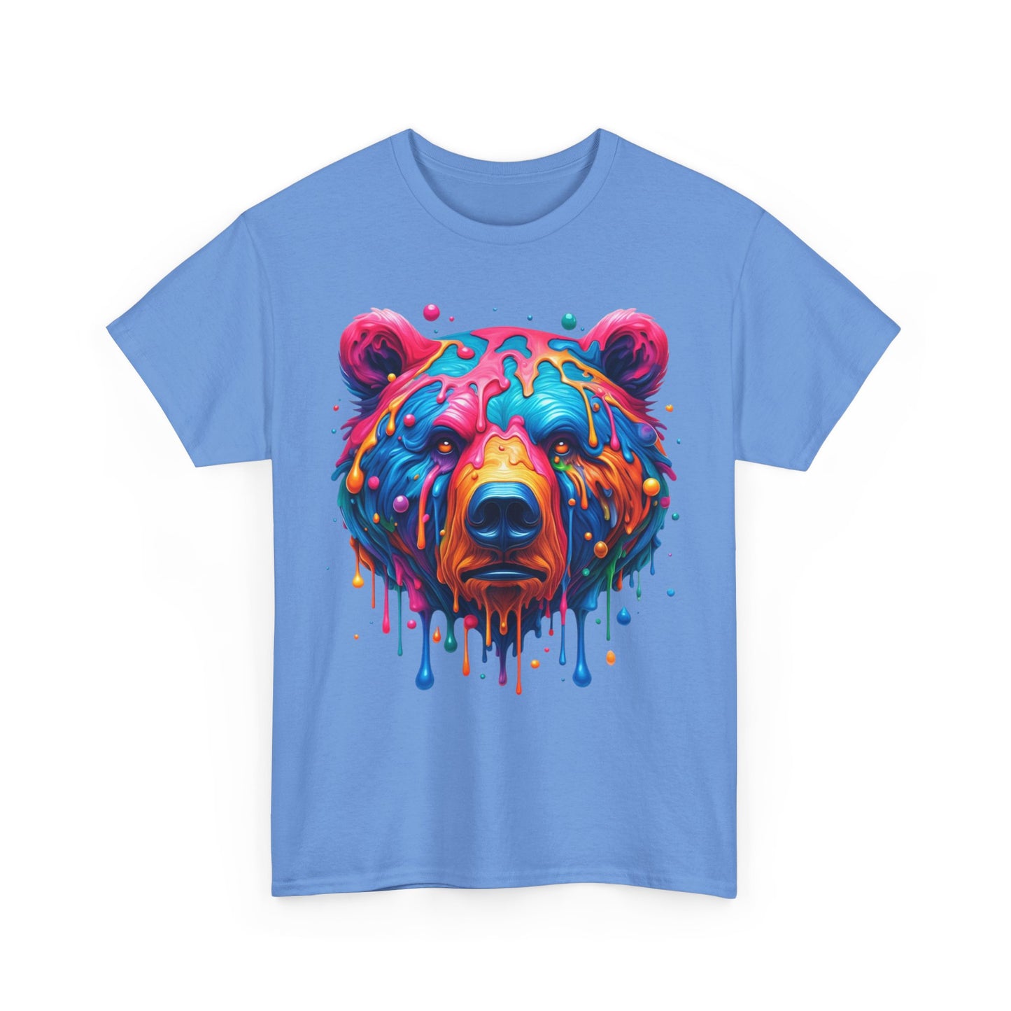 Colorful Bear Unisex Heavy Cotton Tee - Vibrant Art T-Shirt