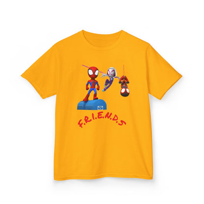 Kids' Friends Spider-Man Tee - Fun & Colorful Cotton T-Shirt for Young Superheroes