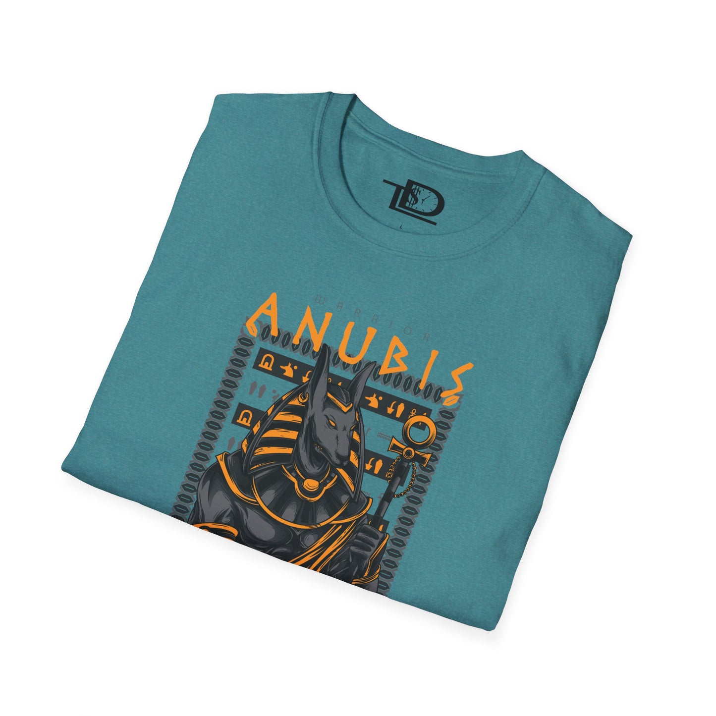 Anubis Unisex Softstyle T-Shirt, Egyptian Mythology Tee, Graphic Tee, Casual Wear for Fans, Gift for Halloween or Birthdays