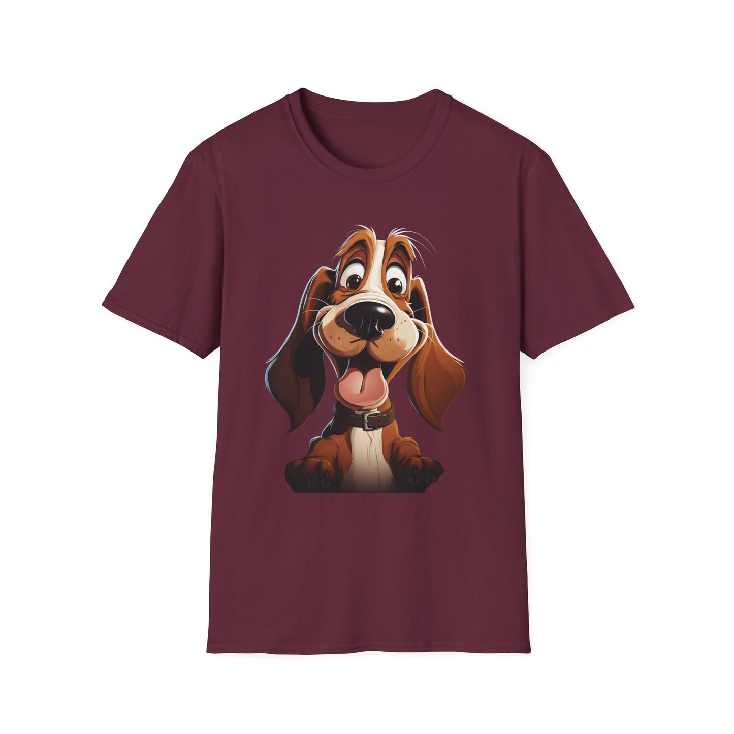Cute Cartoon Dog Unisex Softstyle T-Shirt - Perfect for Pet Lovers