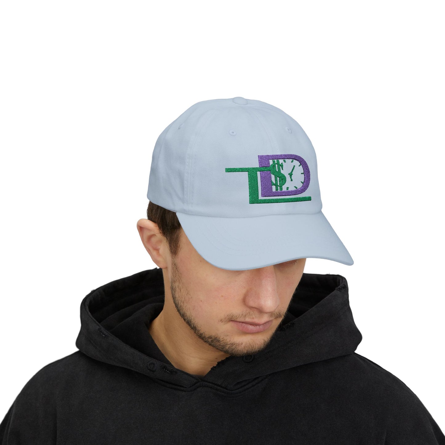 Classic Dad Cap with Dollar Clock Design, Stylish Baseball Hat for Dad, Gift for Father’s Day, Casual Cap for Every Occasion