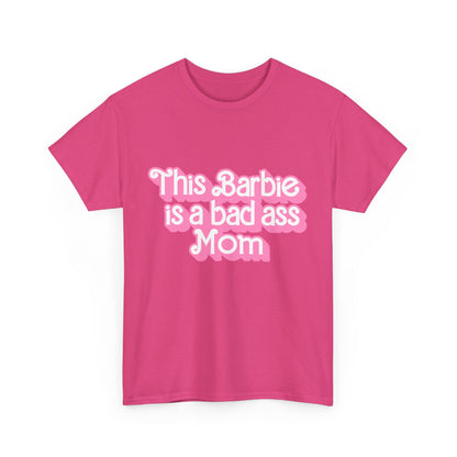Bad Ass Mom Unisex Heavy Cotton Tee - Fun, Stylish Tee for Moms - Cute Gift for Mother's Day & Birthdays