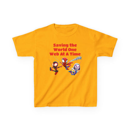Kids Superhero Tee - Saving the World One Web At A Time