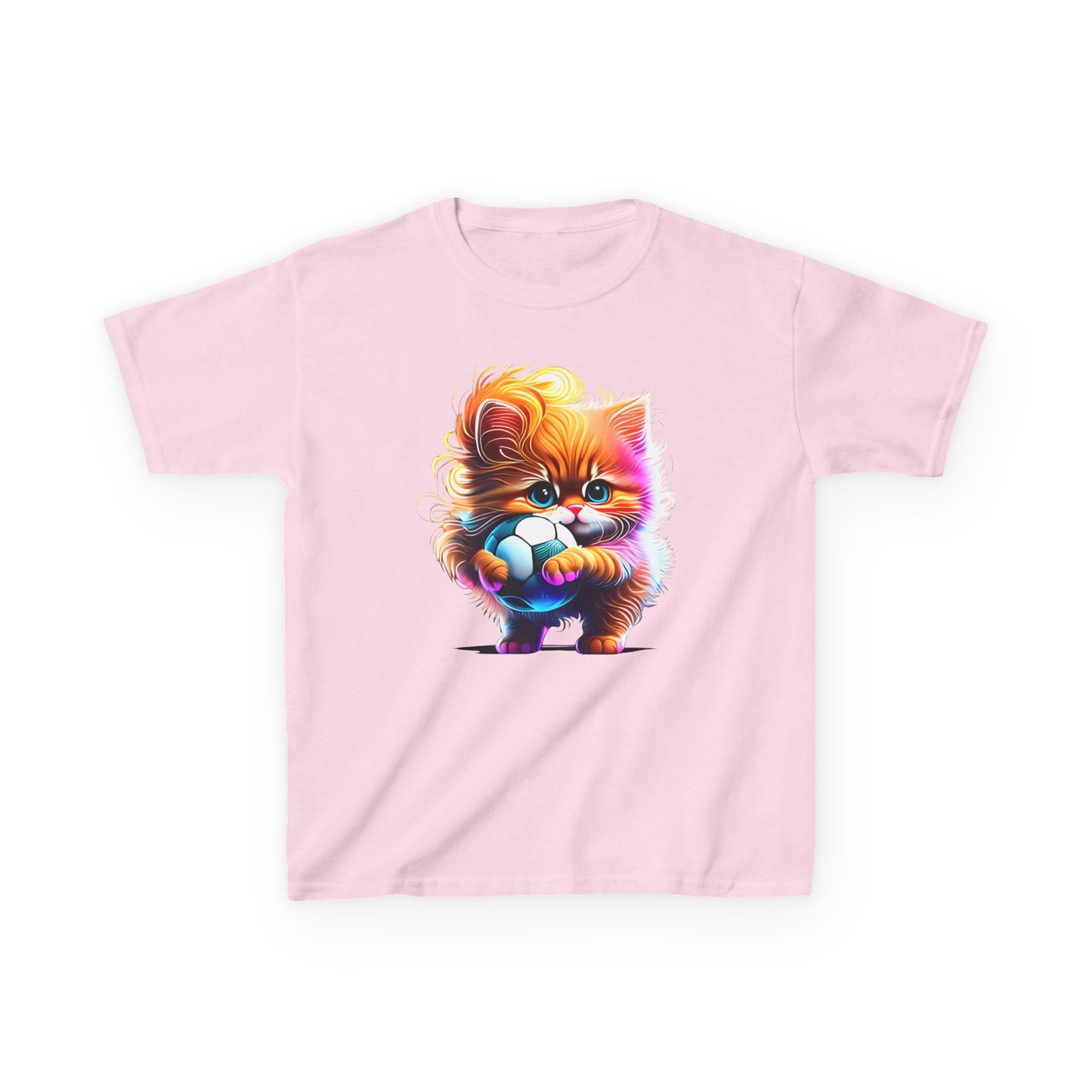 Colorful Kitten Kids Tee - Fun, Playful Cotton T-Shirt for Cat Lovers
