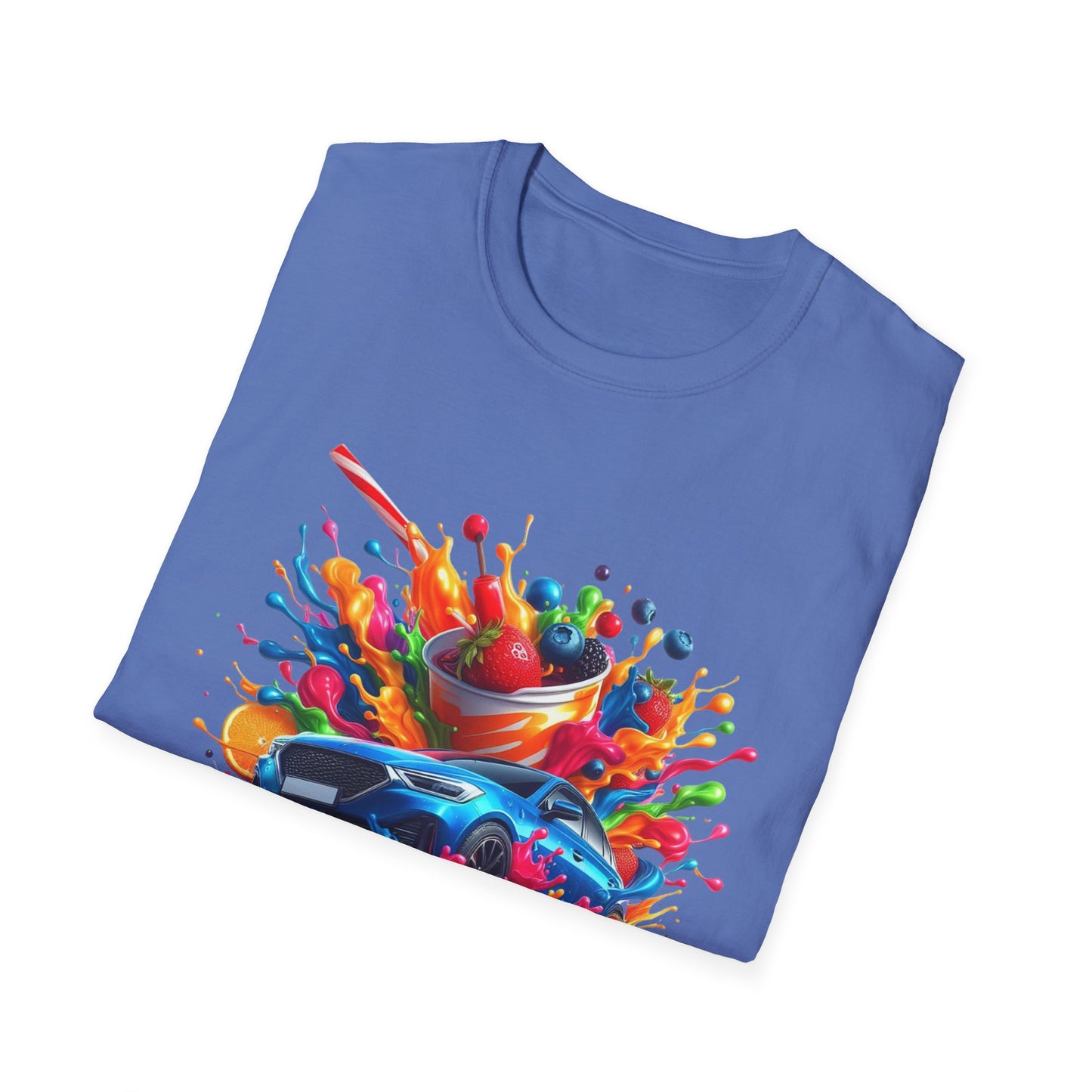 Colorful Drip Art Unisex Softstyle T-Shirt