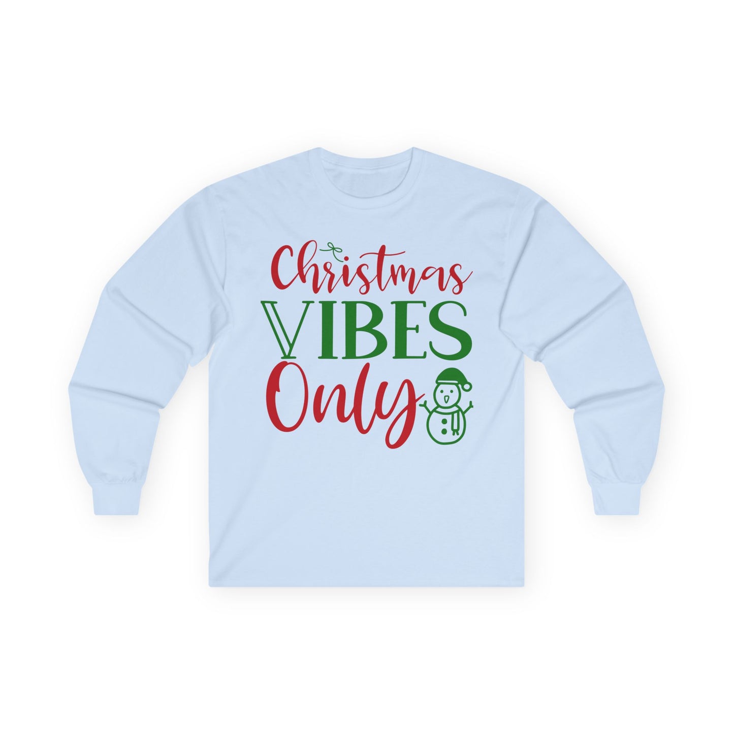 Christmas Vibes Long Sleeve Tee, Holiday Apparel, Unisex Tee, Festive Shirt, Winter Wear, Christmas Gift, Seasonal Fashion